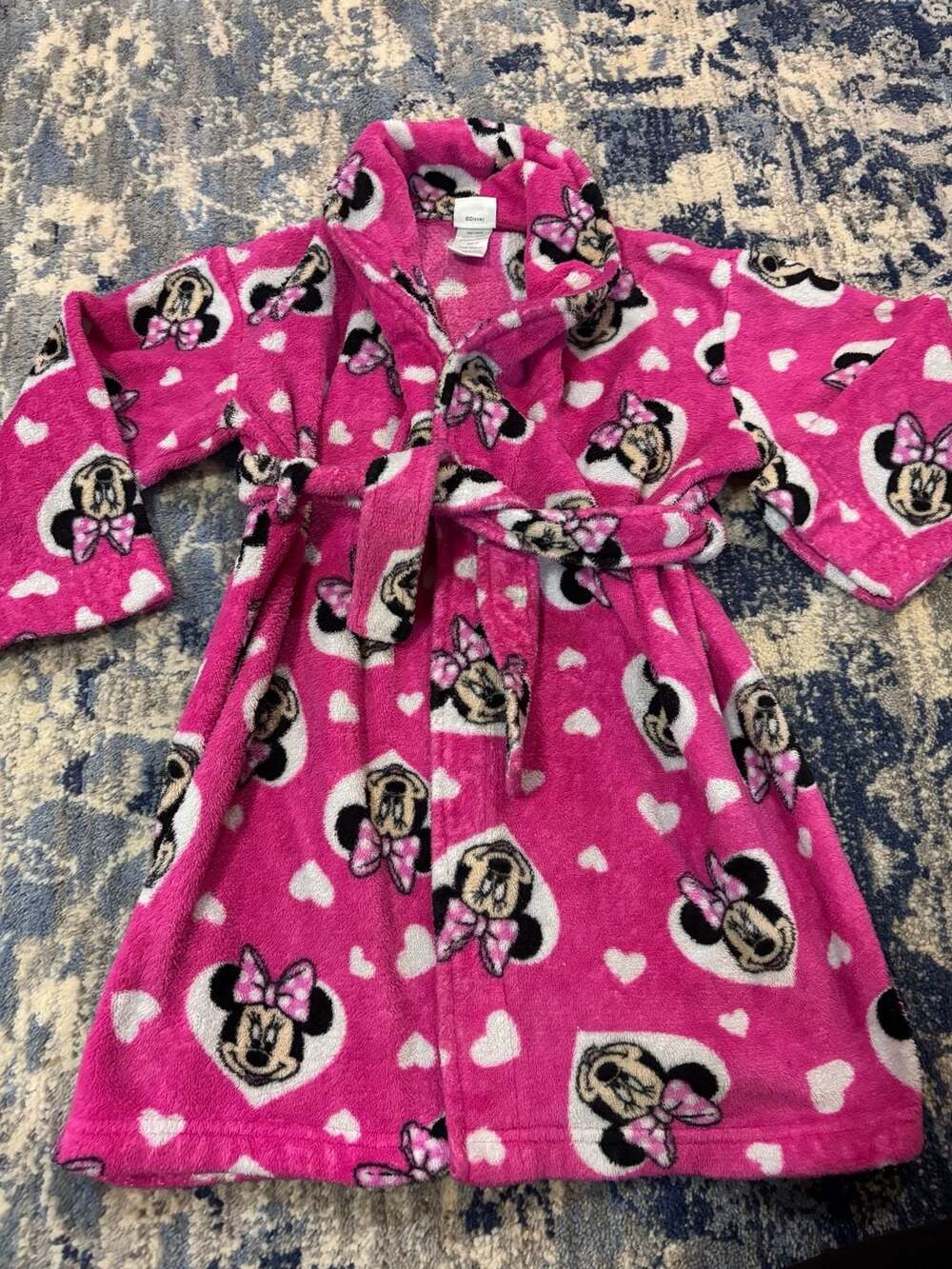 Disney Minnie Mouse Fleece Robe Size 4T Pink